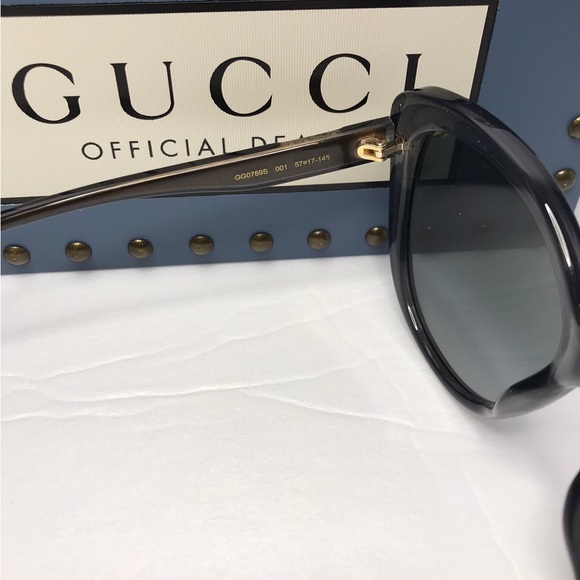 New - Gucci GG0789S-001 57 Sunglass WOMAN INJECTION Grey - Picture 12 of 15